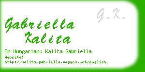 gabriella kalita business card